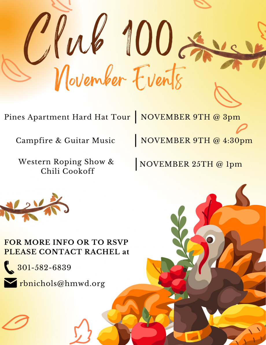 November 100 Club Events