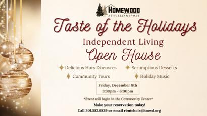 Taste of the Holidays Independent Living Open House